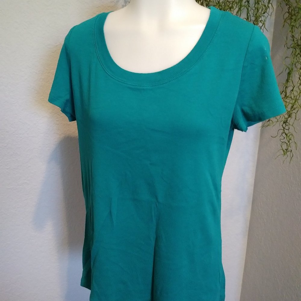 🛑LAST CHANCE🛑FASHION BUG Teal Cotton Tee BUY NOW